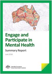 Front Cover of report by National Mental Health Commission titled "Engaged and Participate in Mental Health"